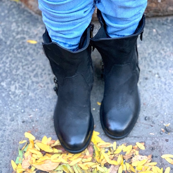 Elena Lachi Biker inspired Ankle boot Double Zip - Picture 2 of 7